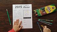 2015 Year in Review Printable for Kids