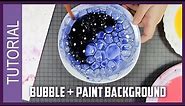 Easy Watercolor technique TUTORIAL How to create a BACKGROUND with BUBBLES !