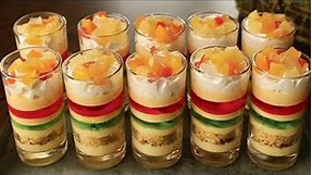 Custard Trifle in a glass 😍 Recipe By Chef Hafsa | Dessert in glass Ep1
