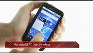 Motorola Defy user interface demo