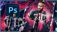 How to make a Neymar football visual! - Abstract Football Poster Tutorial (Photoshop)