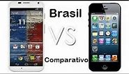 Motorola Moto X vs Iphone 5 - Comparativo Brasil