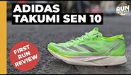 Adidas Takumi Sen 10 First Run Review | A fun, lightweight shoe for fast training and racing