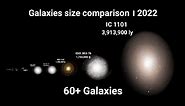 Galaxies size comparison 2022