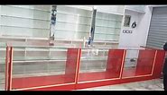 Cosmetic Shop Display glass counter with glass Shokes almari and garments shop