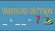 What's the meaning of underscores (_ & __) in Python variable names?