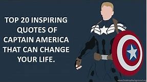 Top 20 Inspiring Quotes of Captain America// Captain Rogers