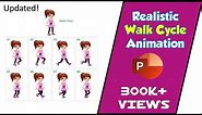 How To Make Realistic Animated Walk Cycle in Microsoft PowerPoint Tutorial