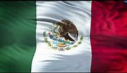 Mexico Flag 5 Minutes Loop - FREE 4k Stock Footage - Realistic Mexican Flag Wave Animation