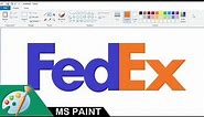 How to draw a FedEx logo using MS Paint | Drawing Tutorial
