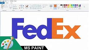 How to draw a FedEx logo using MS Paint | Drawing Tutorial