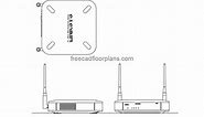 WiFi Router - Free CAD Drawings