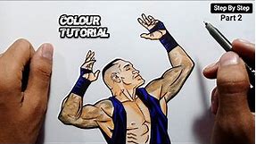 Randy Orton Drawing | step by step | Colour Tutorial | Part 2