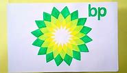 How to draw the British Petroleum (BP) logo