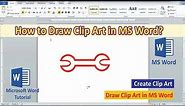 How to Draw Clip Art in Microsoft Word | Word Tutorial |