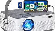 FANGOR WiFi Projector Bluetooth 8400mAh Battery, Rechargeable Portable Home Projector,1080P Supported Movie Projector with Sync Smartphone Screen via WiFi/USB Cable, Compatible with iPhone, Laptop