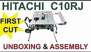 Hitachi c10rj unboxing and assembly with first cut