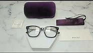 Gucci Men's Eyeglasses GG0184O 001 Black Full Rim Optical Frame 50mm
