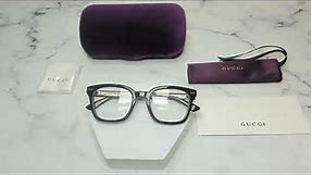 Gucci Men's Eyeglasses GG0184O 001 Black Full Rim Optical Frame 50mm