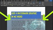 How to Add A Background Watermark Picture To Word Documents