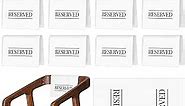 Buryeah Reserved Chair Signs Church Pew Reserved Sign Reserved Seating Placeholder with Printed Words for Weddings Parties Celebrations Receptions Church or Event (Black, White, 12 Pcs)