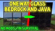 One Way Glass Minecraft Bedrock and Java NO MODS - (Mobile, Consoles, PC)