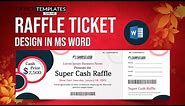 How to Design Raffle Ticket in MS Word | Cash Prize Raffle Draw