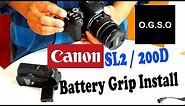 Battery Grip for Canon EOS Rebel SL3 & SL2 NEW CANON EOS 250D/200D, Kiss X9 ,Vello BG-C17