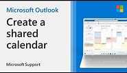 How to create a shared calendar in Outlook | Microsoft