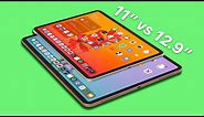 iPad Pro 11" vs 12.9" 2018/2020/2021 | IN-DEPTH Size Comparison!