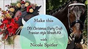 Equestrian Crafts // Do-it-Yourself Horse Wreath Kits // Friesian Style Home Decor // Step by Step
