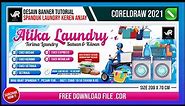 Desain Spanduk Laundry Kiloan . With CorelDraw 2021