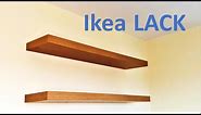 How to install Ikea Lack floating wall shelf