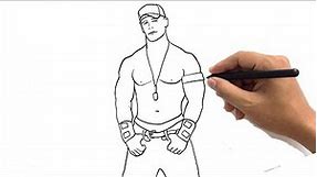 How to Draw John Cena Easy Drawing | Step by Step WWE John Cena Sketch Tutorial for Beginners