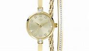 Buy Spirit Ladies Pale Gold Bracelet Watch And Bangle Gift Set | Womens watches | Argos