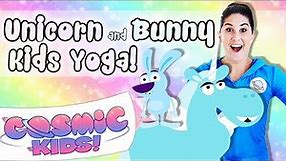 Unicorn and Bunny themed Kids Yoga! 🦄🐰🐇🌈✨