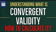 What is Convergent Validity and How to Calculate it?