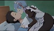 Rem kisses Subaru while he Sleeps...