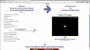 Free Pennsylvania Divorce Papers and Forms