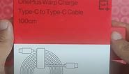 OnePlus SUPERVOOC Type-C to Type-C Cable 100 cm Unboxing