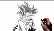 How To Draw Goku MUI Drip | Step By Step | Dragon Ball