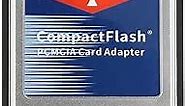 CompactFlash to PCMCIA Ata Adapter, Type I Card Reader, 8.5 x 5.3 x 0.3cm, 30g, Black/Silver, for Laptop, PC