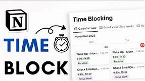 BEST Productive Time Blocking Setup for Notion | Step-by-step Tutorial + Free Template