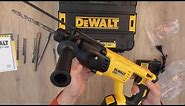 Unboxing and installing drill bits on DeWalt DCH133M1 Cordless SDS + Hammer Drill - Bob The Tool Man