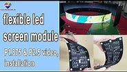 flexible led screen module /soft led display panel P1.87,P2, P2.5,P3,P4 for curved circle display