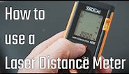 How to use a Laser Distance/Range Measure - distance/area/volume/pythagorus (TACKLife review)