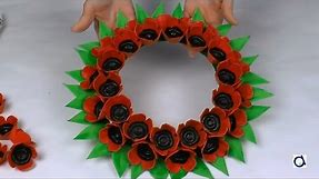 Poppy wreath craft for Remembrance Day