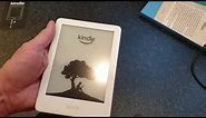 NEW 2019 Amazon Kindle,unboxing set up and backlight test in dark room.