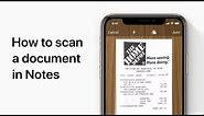 How to scan documents on your iPhone with the Notes app — Apple Support