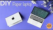 DIY PAPER LAPTOP I DIY PAPER MACBOOK AIR MINIATURE I EASY DIY PAPER CRAFTS